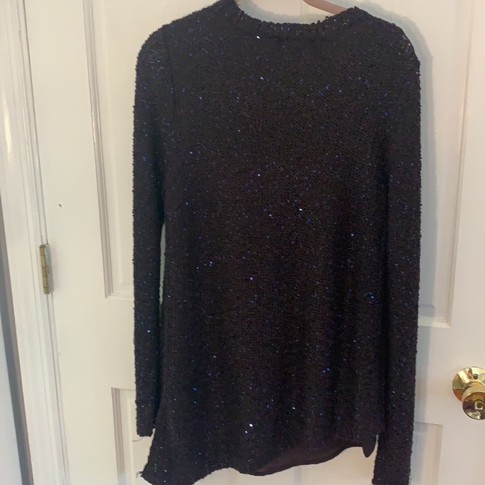 Sweater with sequins deep purple never worn. - Picture 3 of 3